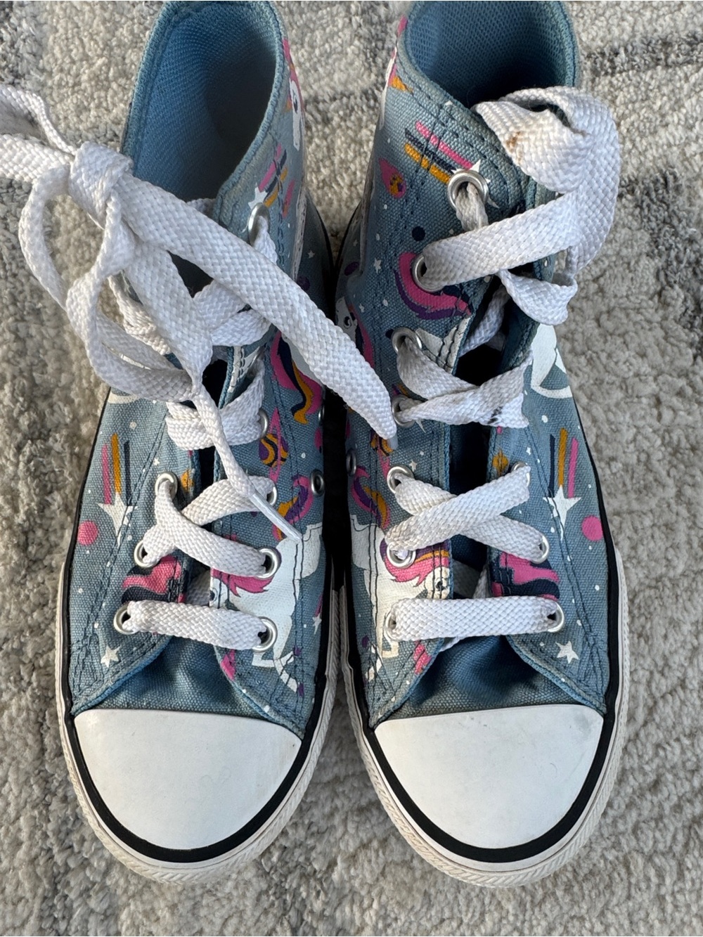 Converse Chuck Taylor All Star sky-blue "Unicons" High Top Sneakers size 2